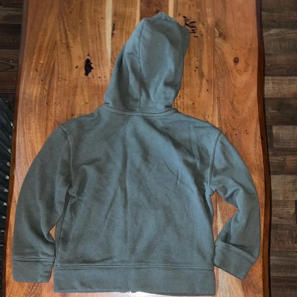 Old Navy Kids Olive Hoodie with Yellow Graphic